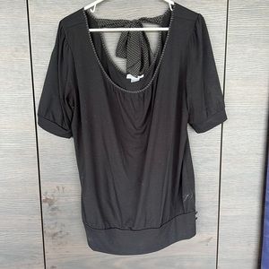 Maurice’s blouse with tie back embellishment